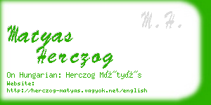 matyas herczog business card